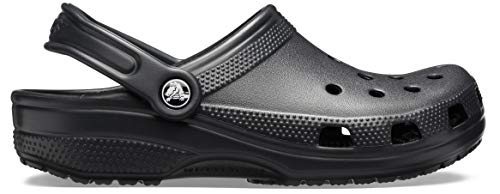 Crocs Unisex-Adult Classic Clogs, Black, 9 Men/11 Women