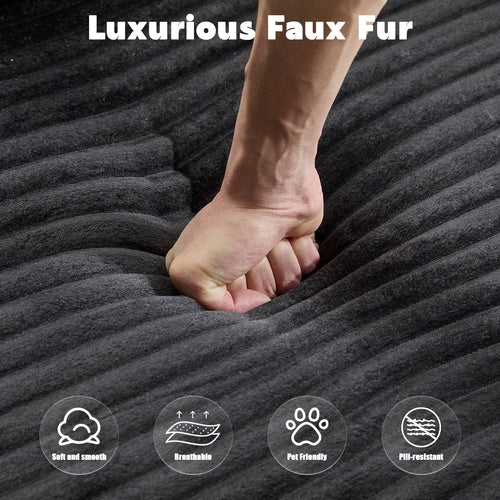 Compression Sectional Couch With Comfy Chaise, Boneless L Shape Sofa