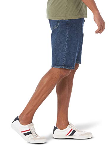 Wrangler Authentics mens Comfort Flex Waistband Denim Shorts, Dark Stonewash, 36 US