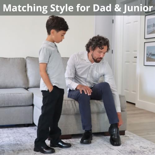 Deer Stags Men's Greenpoint Dress Shoes - Comfortable Slip-On Formal Loafers for Weddings, Church, Office, Prom / Black / Men’s 7.5