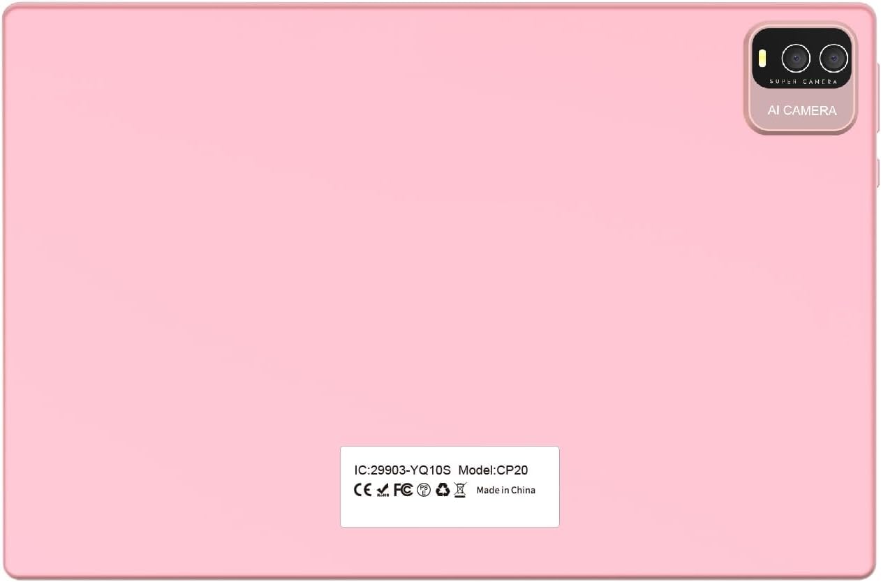 COOPERS Tablet Android 15, 10 inch Tablet 12GB RAM+64GB ROM Max 1TB, 1.8Ghz Quad-core Processor, 5G WiFi6, 6000mAh Battery Dual Camera, 2 in 1 Tablets with Keyboard Case Mouse Stylus, Widevine L1 Pink