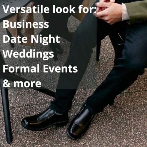 Deer Stags Men's Greenpoint Dress Shoes - Comfortable Slip-On Formal Loafers for Weddings, Church, Office, Prom / Black / Men’s 7.5