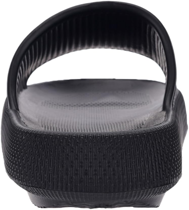 BRONAX Pillow Slippers for Women and Men | House Slides Shower Sandals | Cushioned Thick Sole 40-41 Black