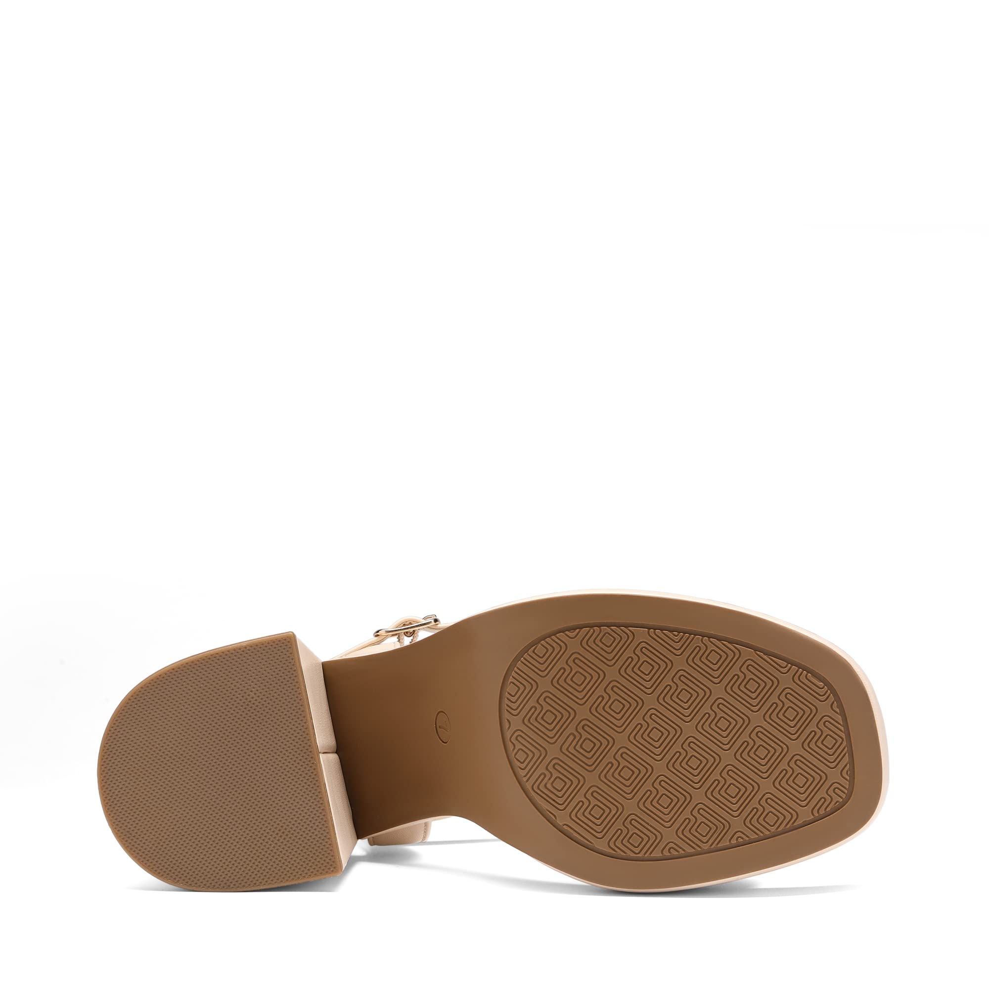 DREAM PAIRS Heels for Women Block Chunky Platform High Heels Open Toe GISELLE Fashion Wedding Party Evening Prom Dance Ankle Strap Dress Pump Sandals Shoes,Size 5.5,Nude