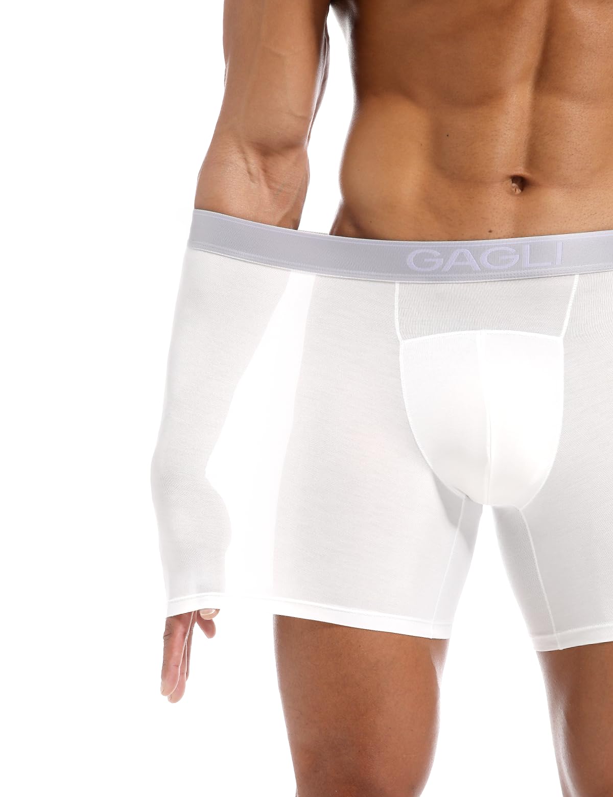 gagli 5" Boxer Briefs, Men's Underwear 3-Pack White