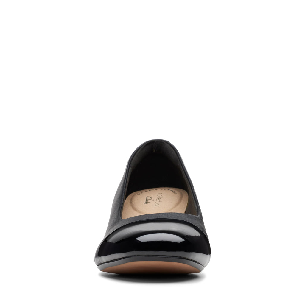 Clarks Women's Marilyn Sara Pump, Black Leather/Synthetic Combination, 9