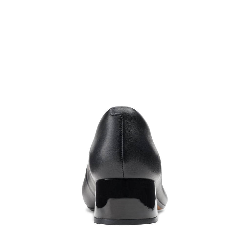 Clarks Women's Marilyn Sara Pump, Black Leather/Synthetic Combination, 9