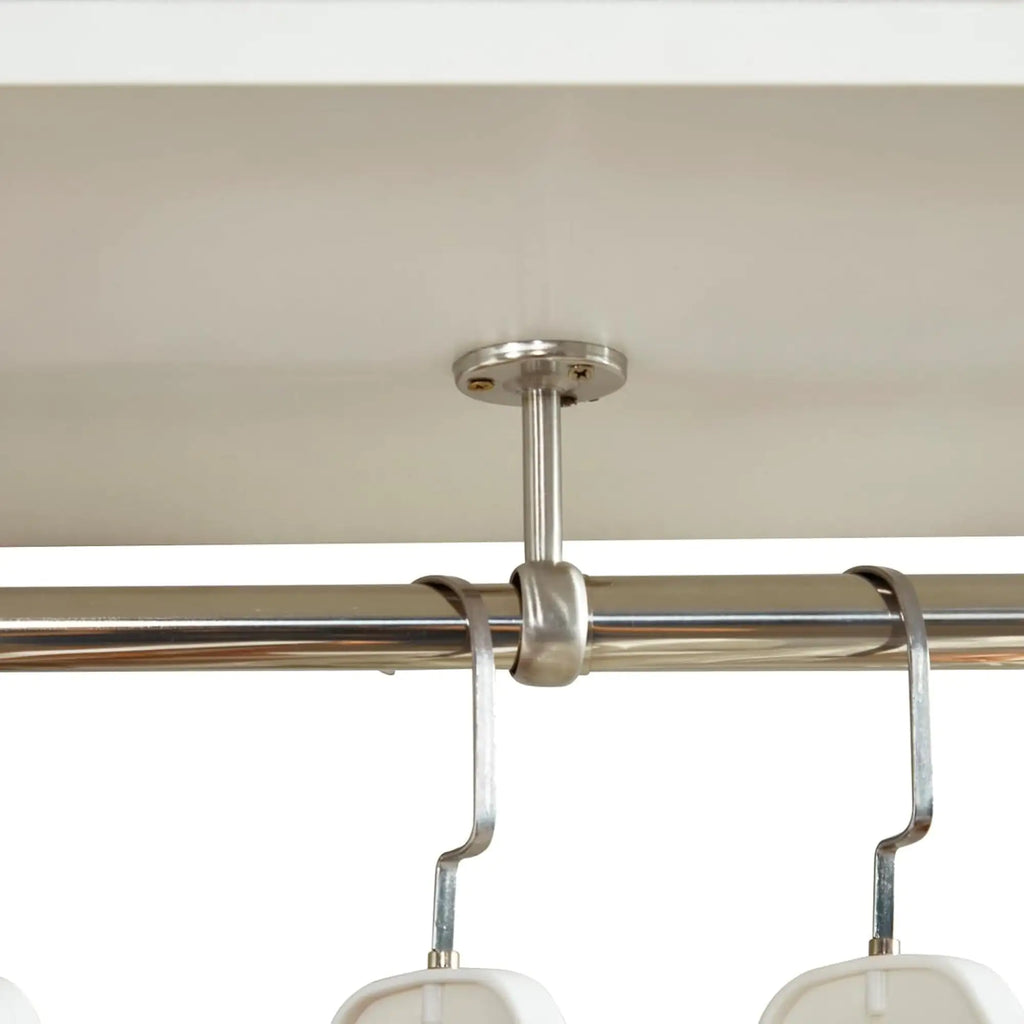 White Modern Closet System with Shelves and Drawers