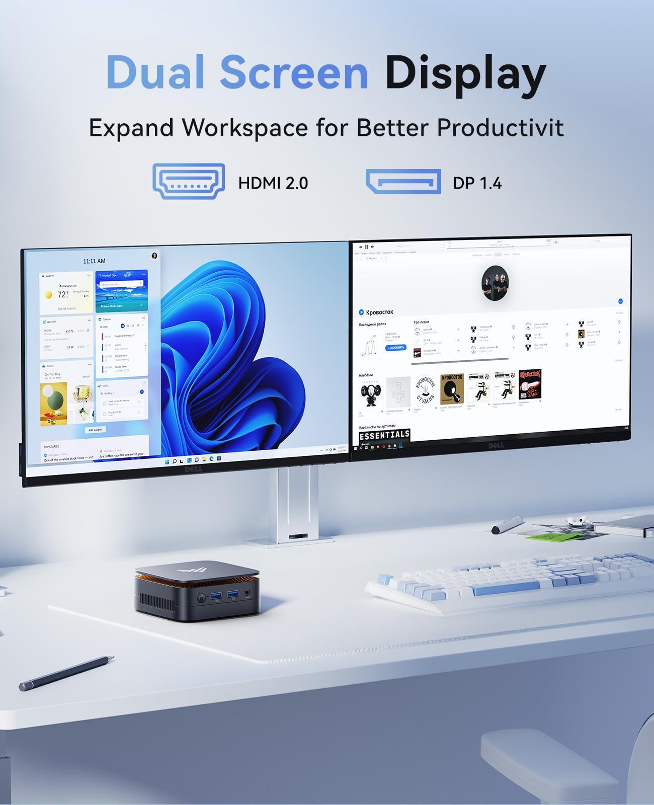 KAMRUI Essenx E1 Mini PC Computer with N97 Processor, 16GB DDR4 RAM 256GB M.2 SSD, Mini Desktop Computer Support Dual 4K, WiFi, Bluetooth, Ethernet, HTPC for Business, Education, Home