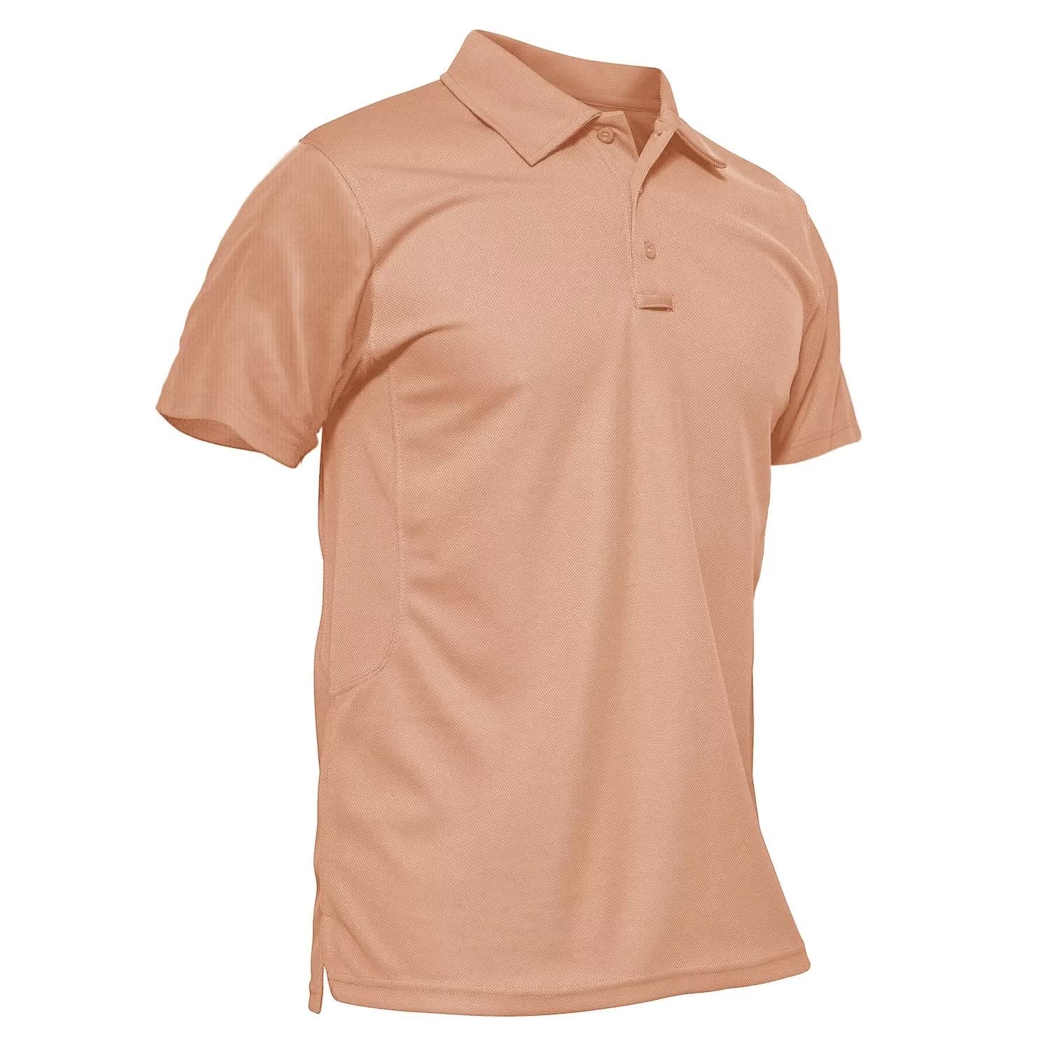 MAGCOMSEN Golf Polos for Men Dry Fit Short Sleeve Polo Shirts Breathable Athletic Polo Shirts Rugby Shirt Apricot XL