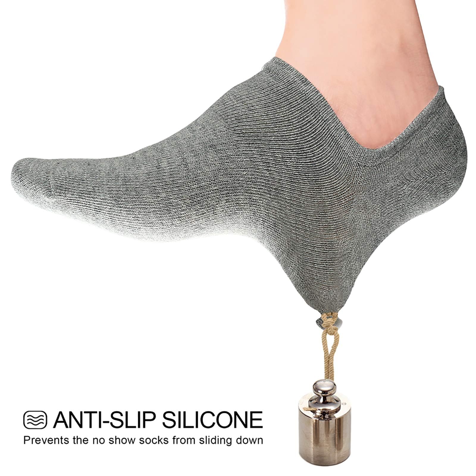 No Show Socks Women Low Socks Non Slip Flat Boat Line 4/8 Pairs