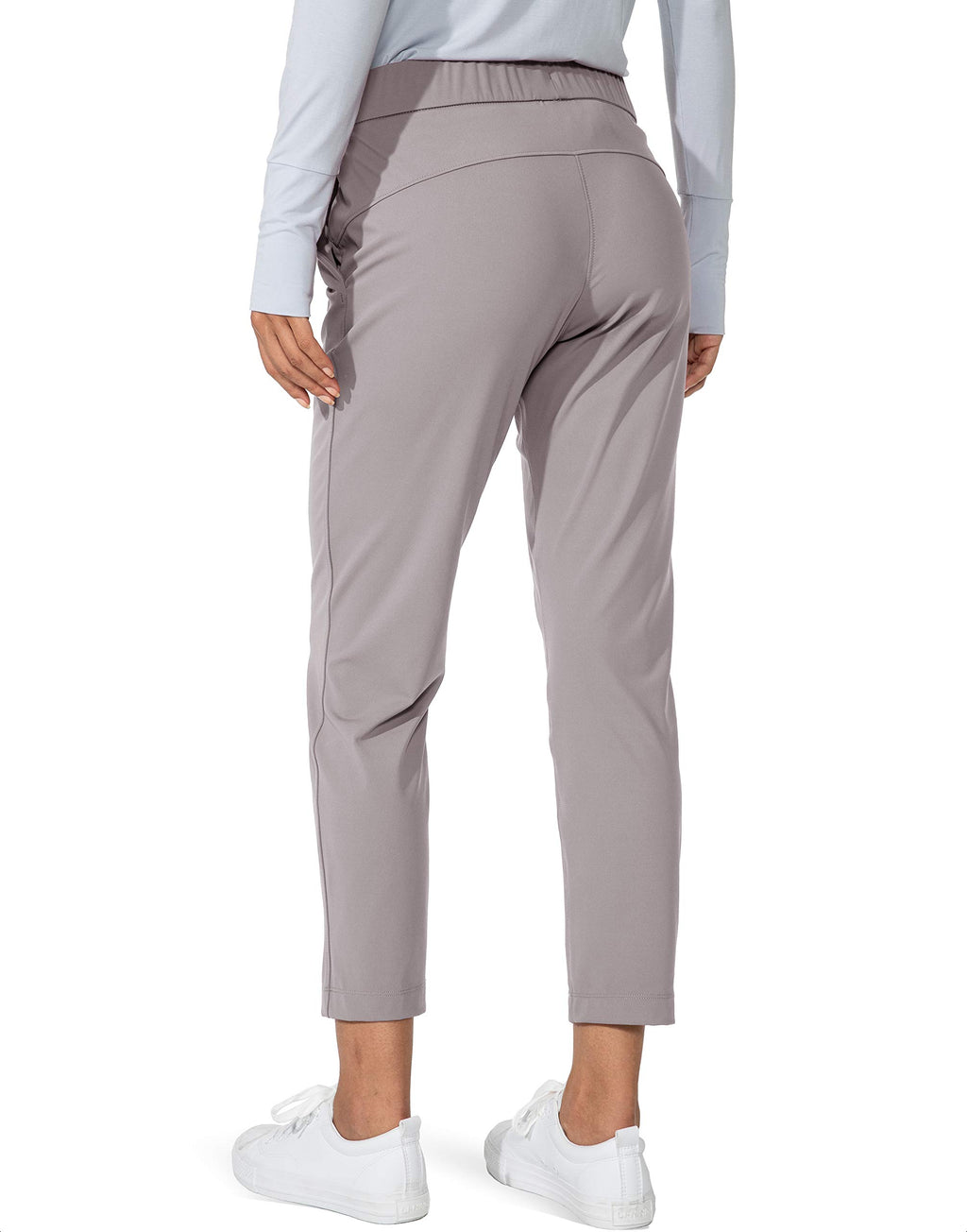 G Gradual Women's Pants with Deep Pockets 7/8 Stretch Sweatpants for Women Athletic, Golf, Lounge, Work (Dusty Grey, X-Large)