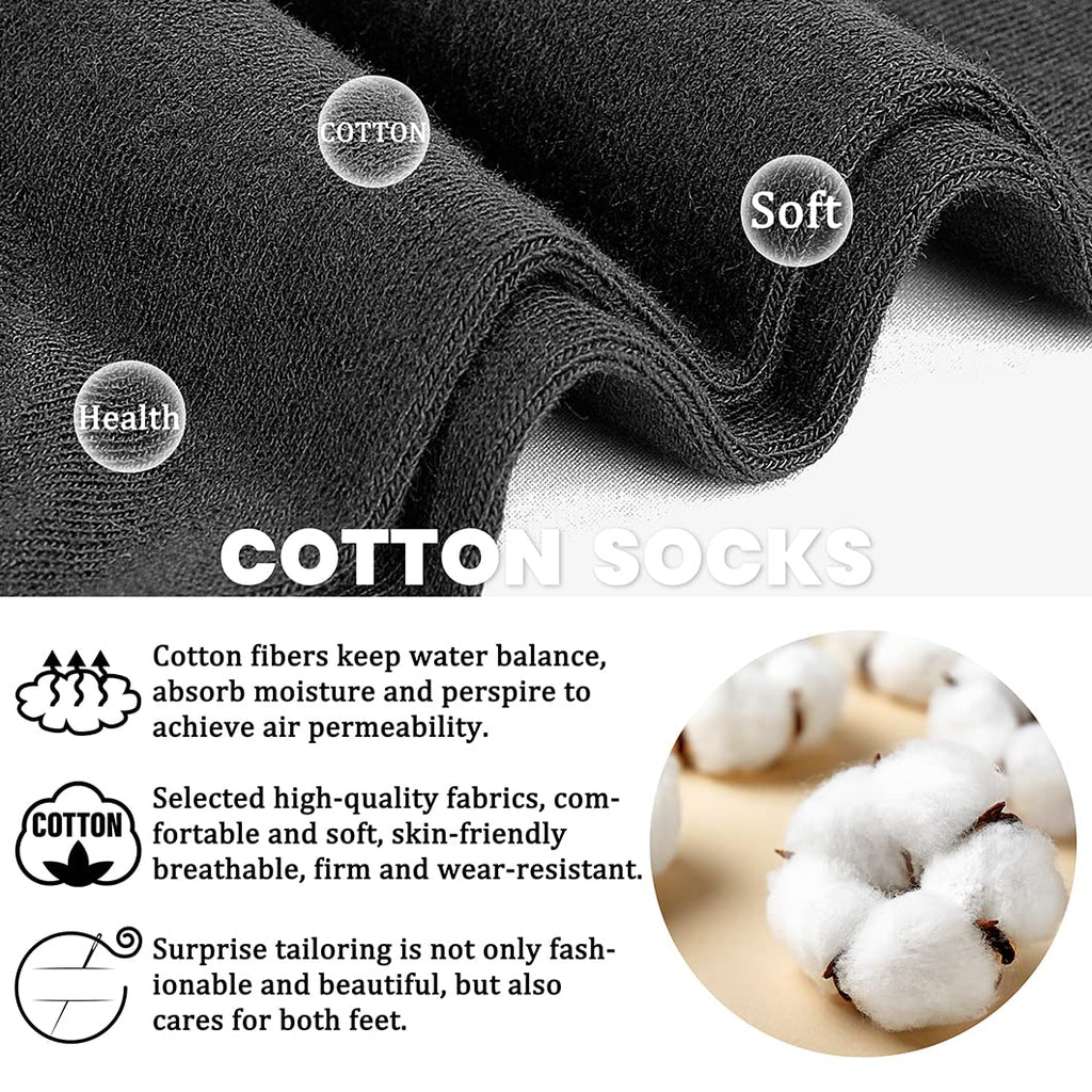 CHARMKING 8 Pairs Ankle Socks for Women Low Cut Cotton Socks Soft Moisture-wicking Casual Socks Non Slip Breathable (Multicolor)