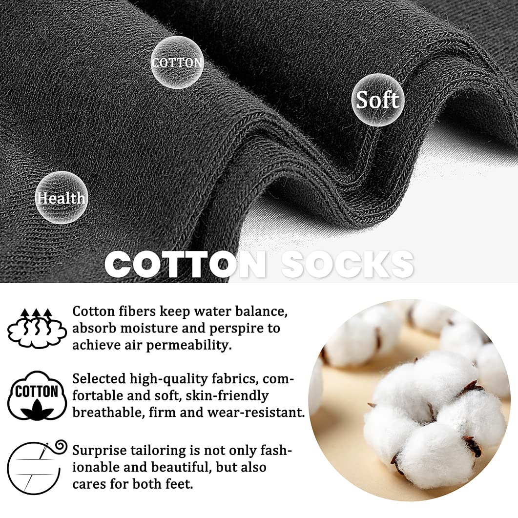 CHARMKING 8 Pairs Ankle Socks for Women Low Cut Cotton Socks Soft Moisture-wicking Casual Socks Non Slip Breathable (Multicolor)