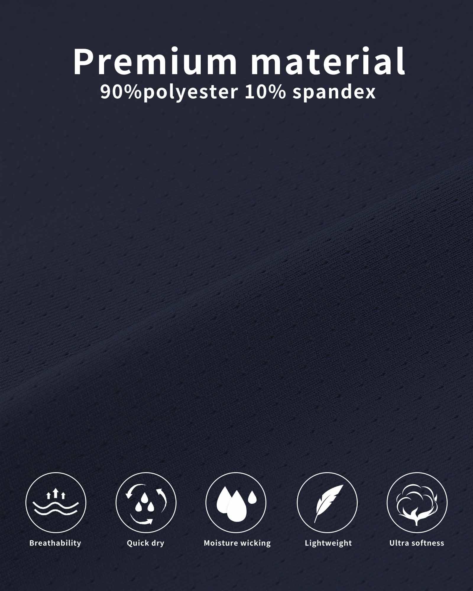 GITYEE Men's Breathable Mesh Tagless Athletic Work Underwear Boxer Briefs, Pack of 5 (X-Large, Black/Grey/Navy/Blue/Light Blue)