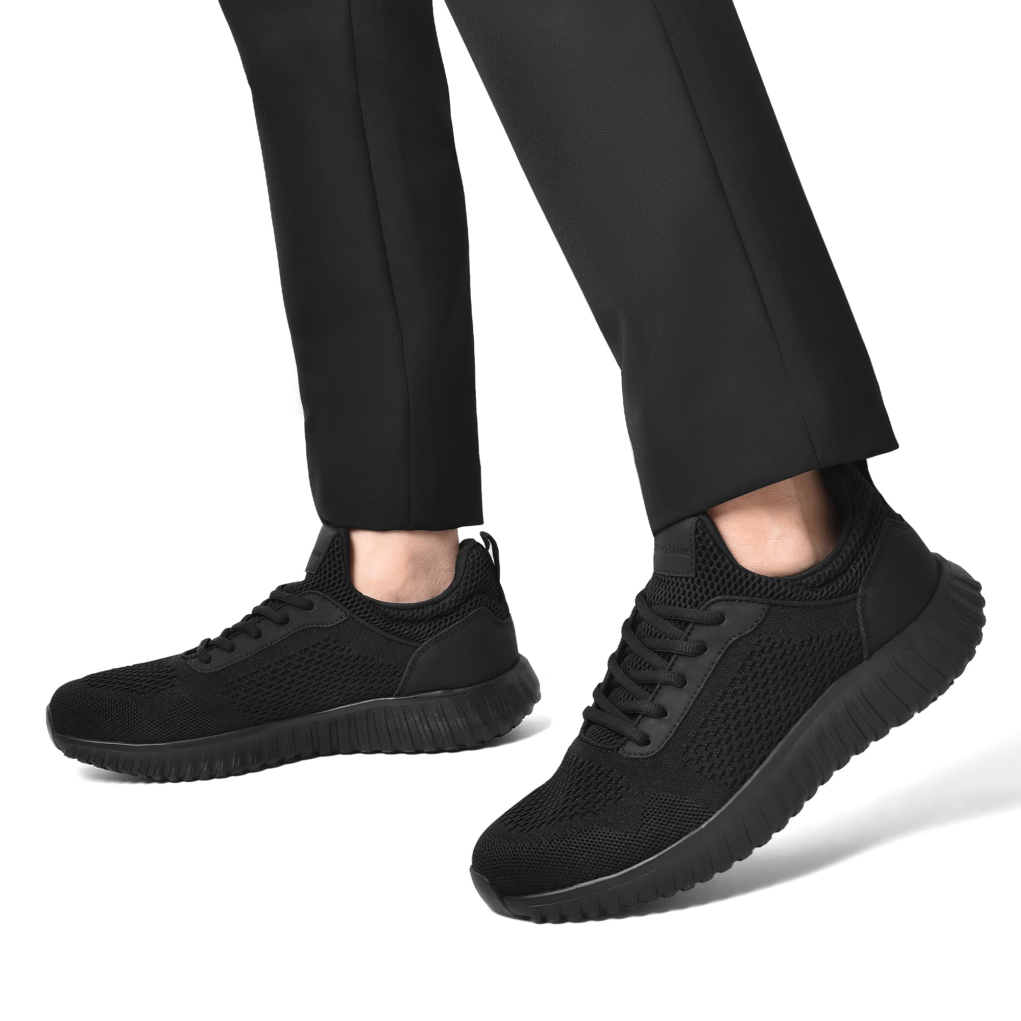 Bruno Marc Men's Non Slip Work Shoes Walking Zapatos Trabajo Black & Lightweight Food Service Chef Kitchen Restaurant Resistant Sneakers,Size 11,Black,SBWO2302M