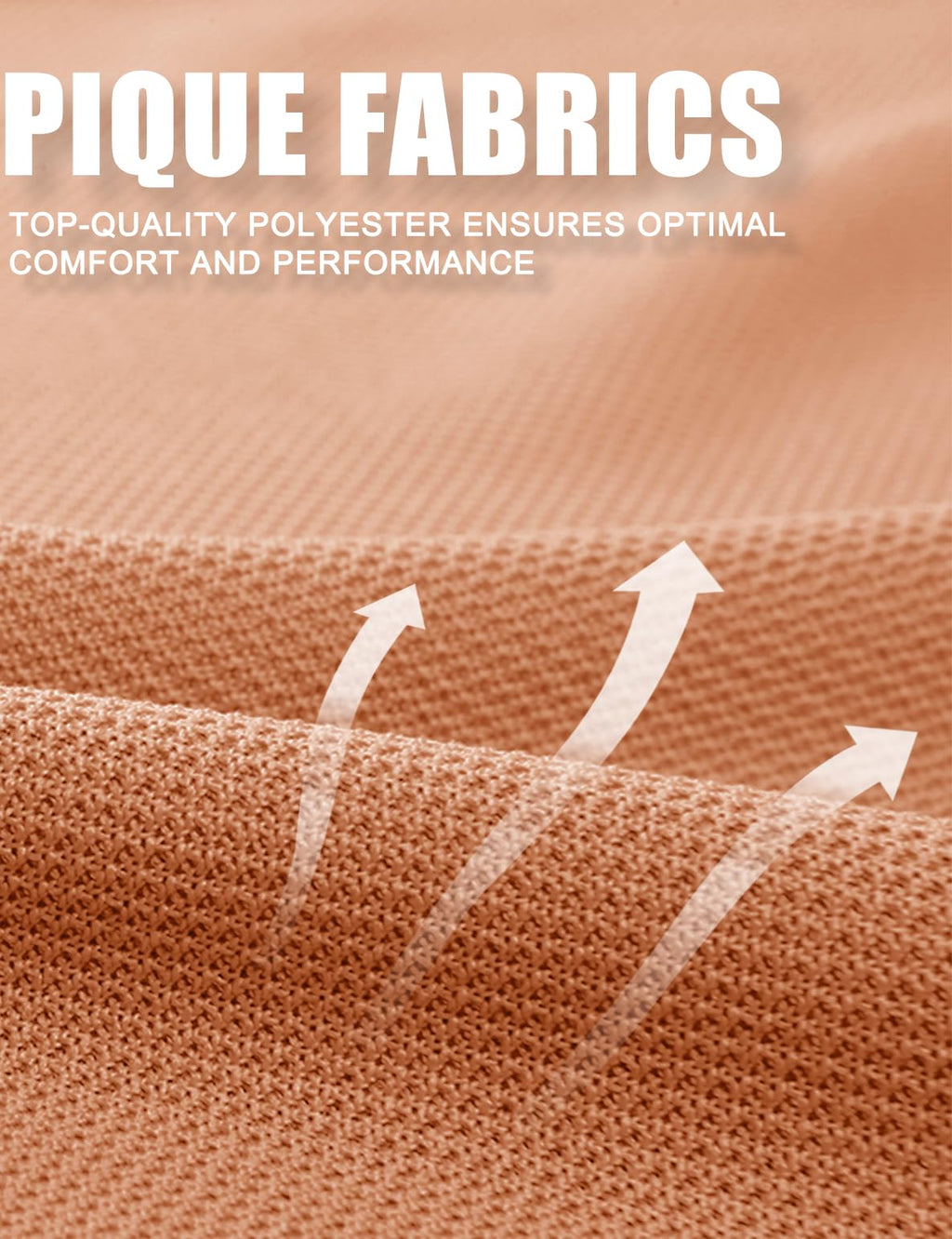 MAGCOMSEN Golf Polos for Men Dry Fit Short Sleeve Polo Shirts Breathable Athletic Polo Shirts Rugby Shirt Apricot XL