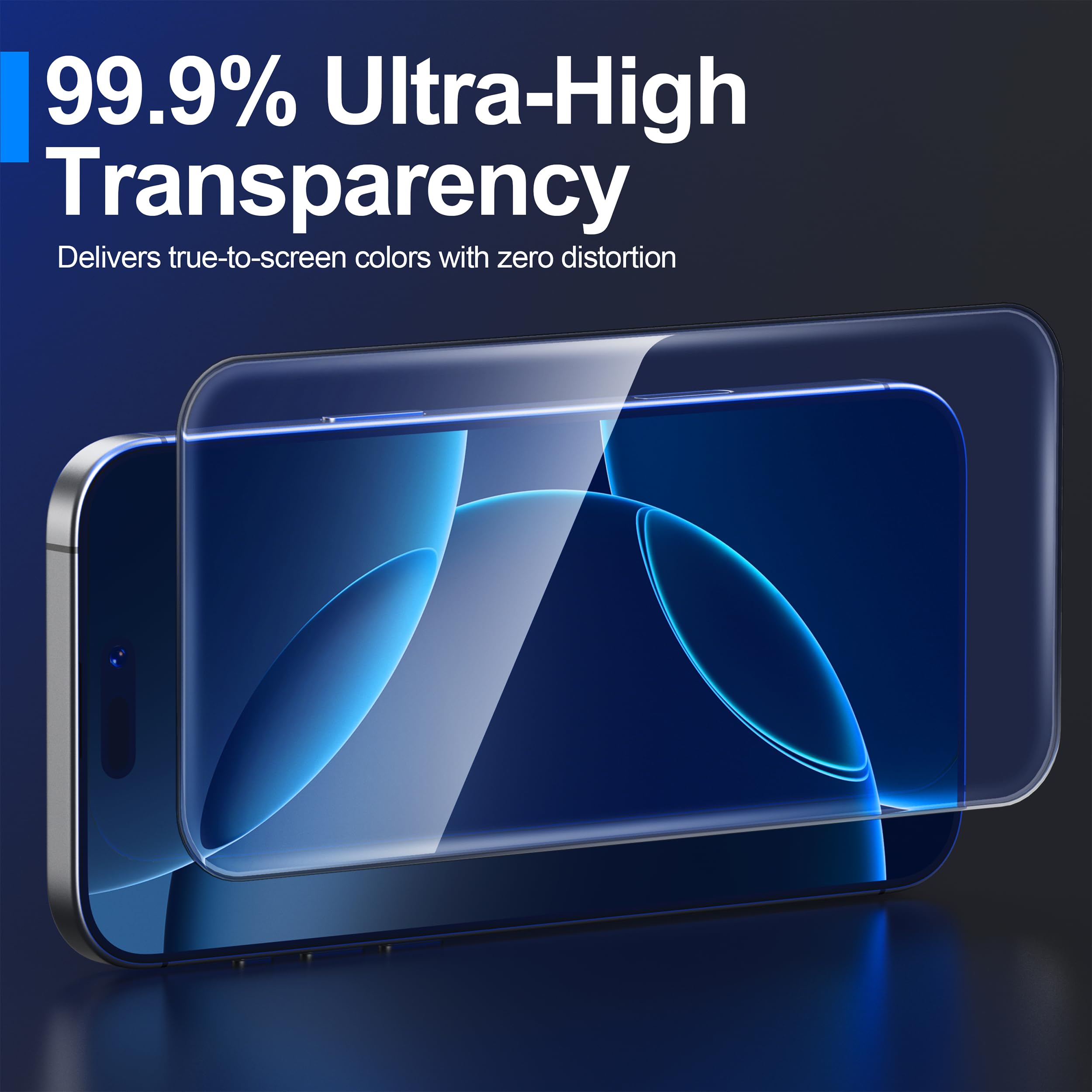 Ailun 3 Pack Screen Protector for iPhone 16 Pro [6.3 inch] + 3 Pack Camera Lens Protector with Installation Frame,Case Friendly Tempered Glass Film,[9H Hardness] - HD