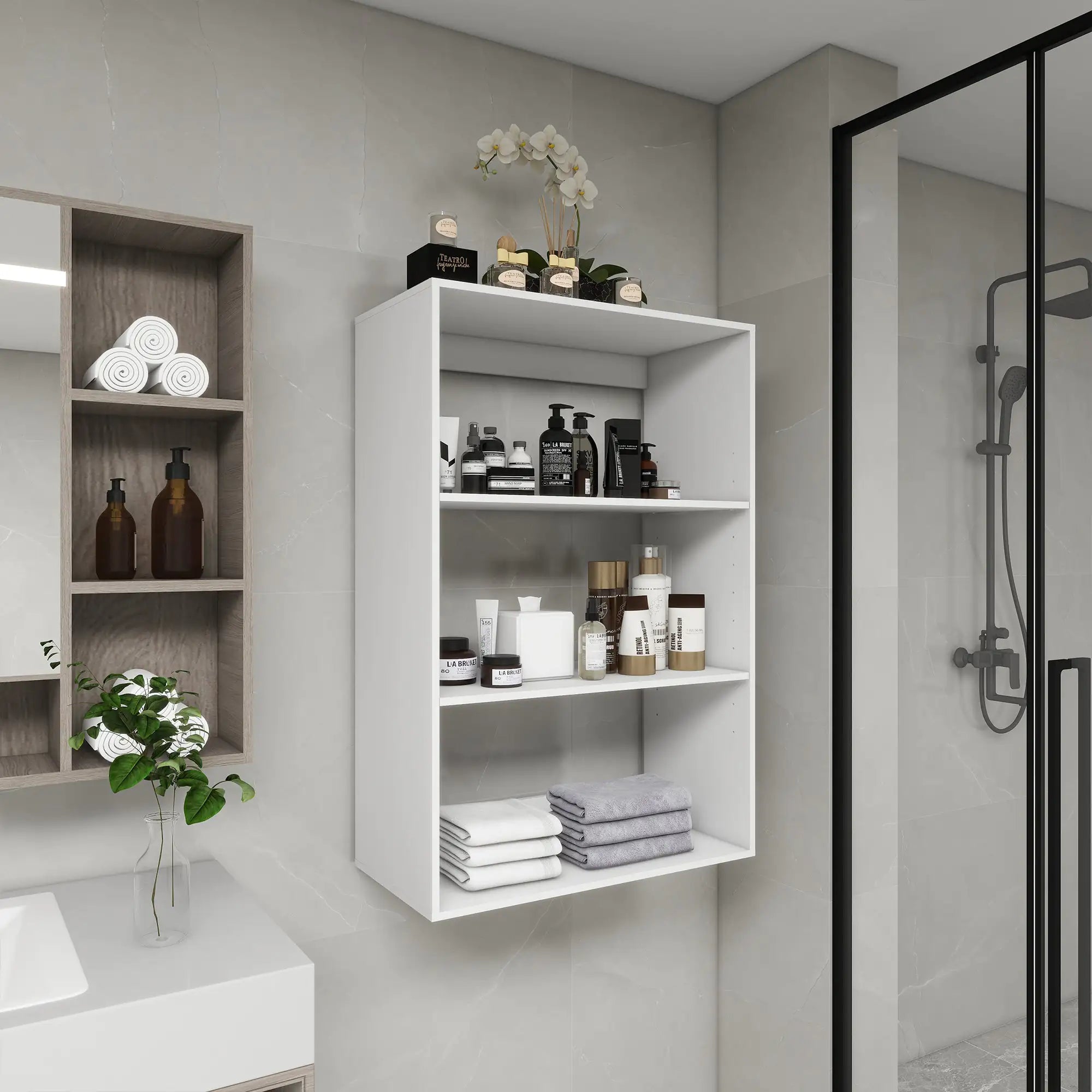Sleek Wall-Hung Closet Storage System