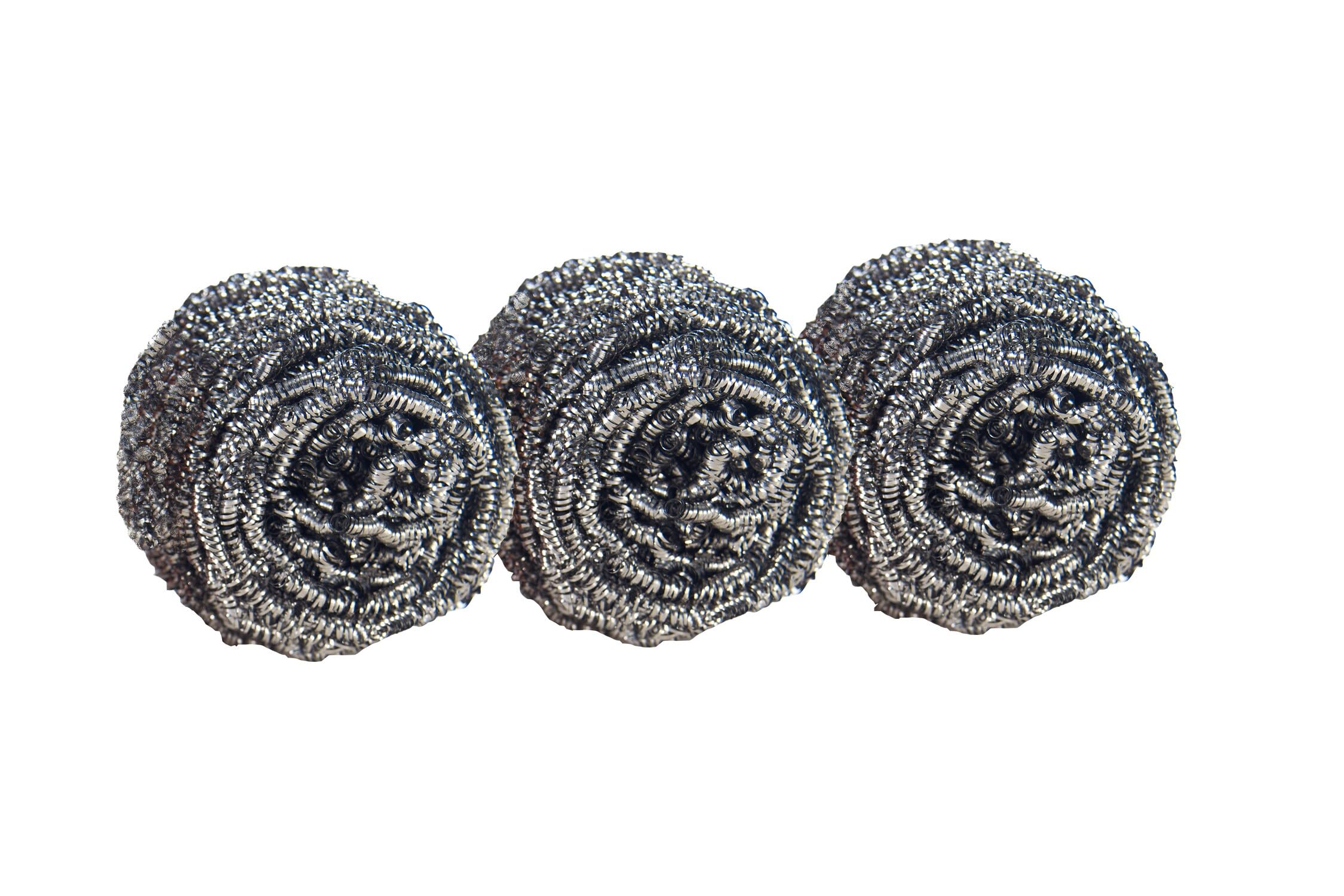 Scotch-Brite Stainless Steel Scrubbers, Scouring Pads for Cleaning Tough Baked-On Messes, Metal Scrubbers for Cleaning Dishes, 3 Scrub Pads