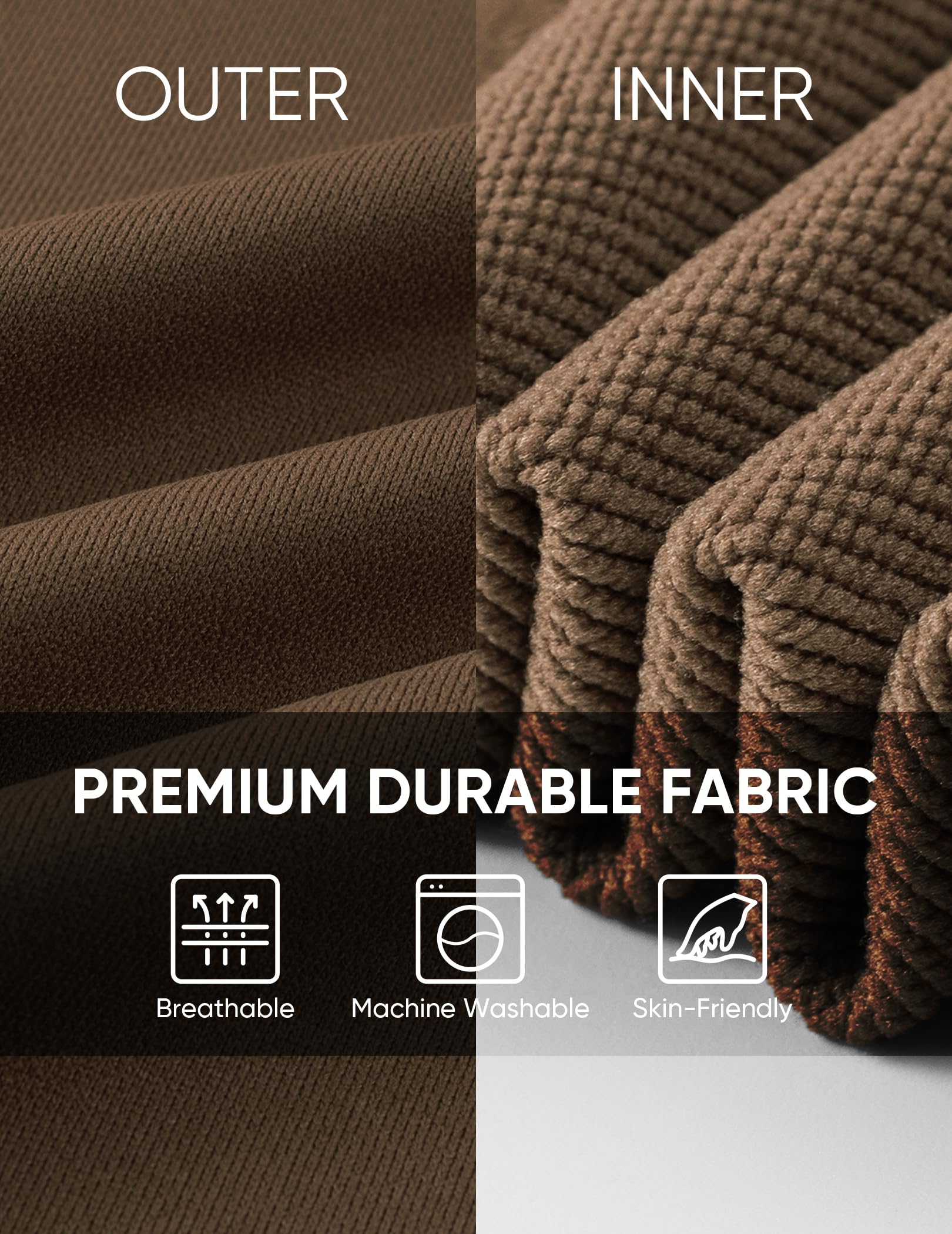 JMIERR Men's Casual Full Zip Up Hoodie 2025 Drawstring Hiking Fall Windproof Jacket with Pockets Long Sleeve, XL, Brown