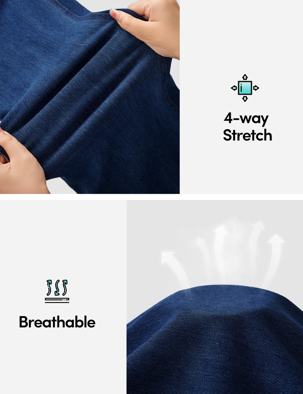 IUGA Stretchy Jeans for Women High Waist Jeggings Tummy Control Skinny Jeans Pull on Leggings with Pockets Trendy Casual(Dark Blue, Medium)