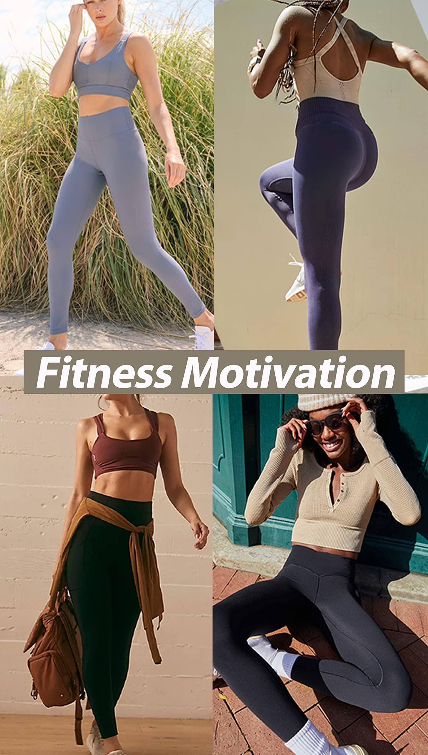 4 Pack Leggings for Women - High Waisted Tummy Control Soft No See-Through Black Yoga Pants for Athletic Workout