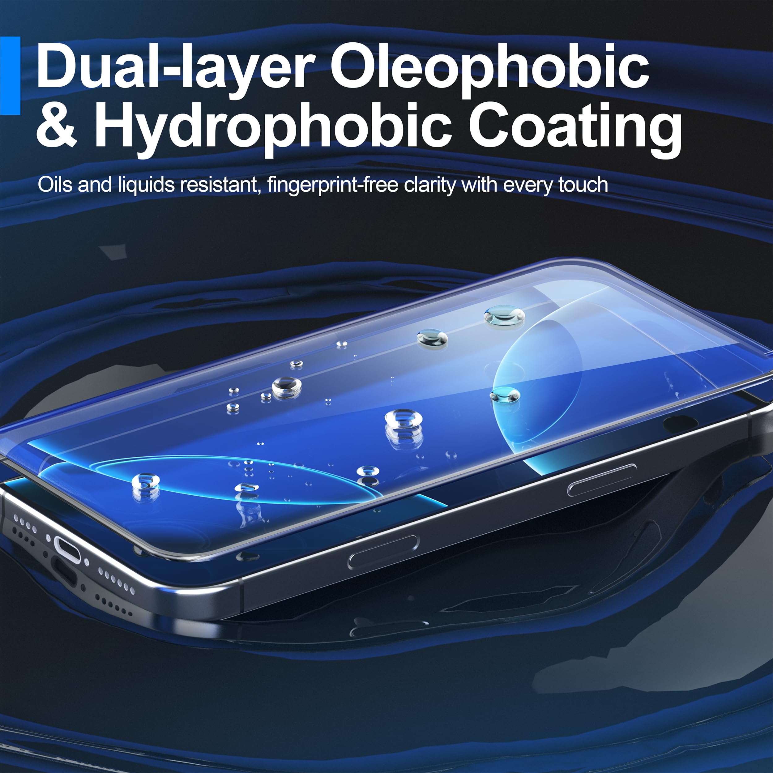 Ailun 3 Pack Screen Protector for iPhone 16 Pro [6.3 inch] + 3 Pack Camera Lens Protector with Installation Frame,Case Friendly Tempered Glass Film,[9H Hardness] - HD