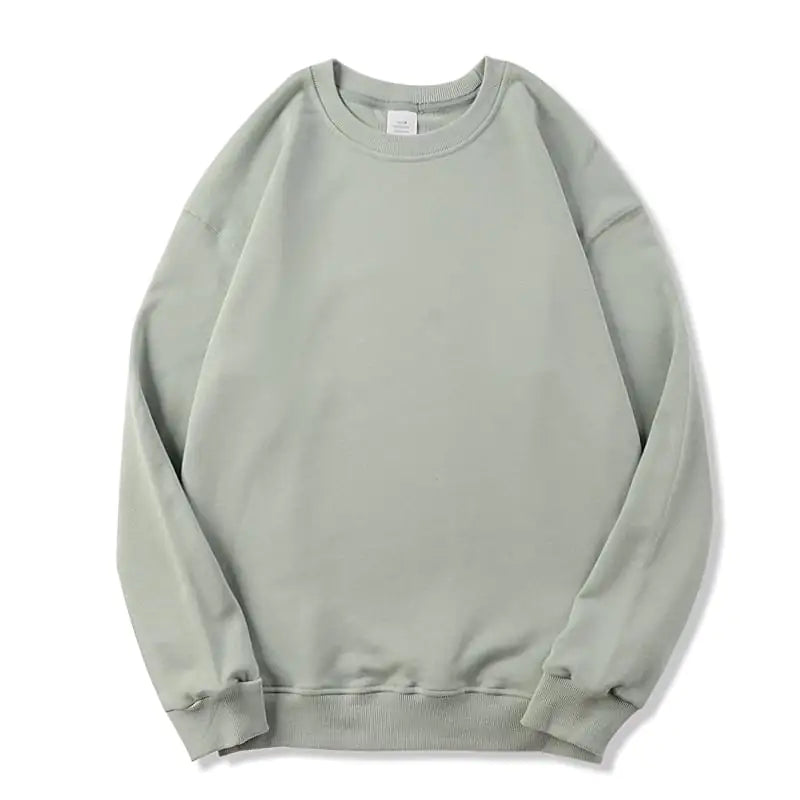 Men's Long-Sleeved Loose Solid Color Terry Sweater
