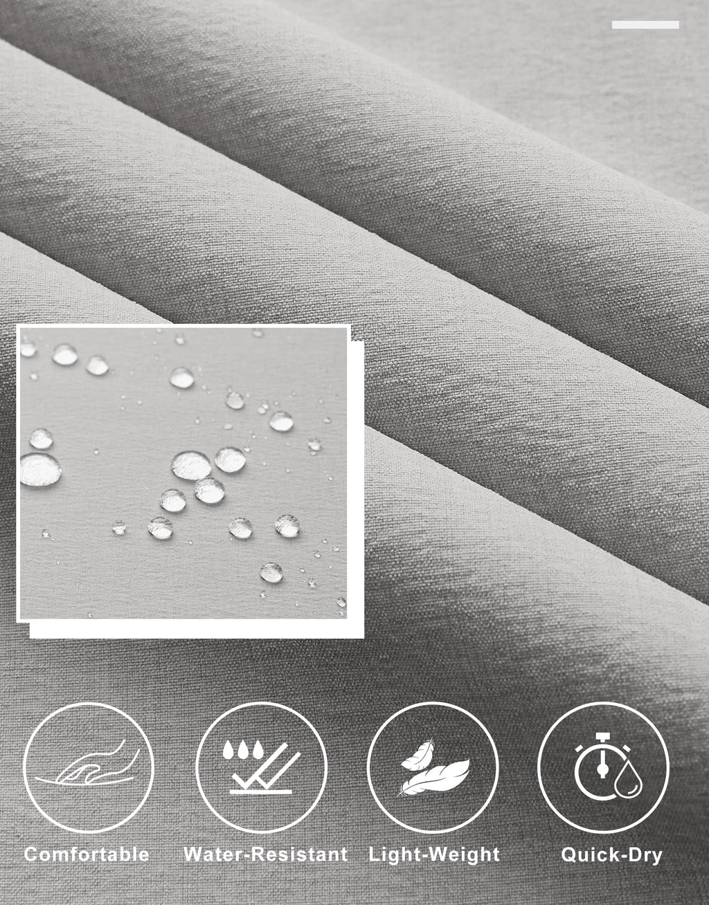 Libin Mens Golf Pants Classic Fit Stretch Work Dress Pants 32" Quick Dry Lightweight Business Casual Trousers Comfort Water Resistant, Light Grey, 34W x 32L