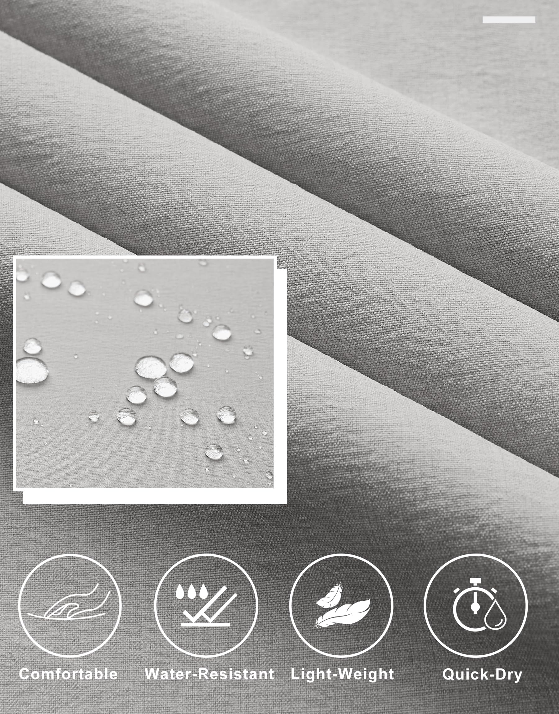 Libin Mens Golf Pants Classic Fit Stretch Work Dress Pants 32" Quick Dry Lightweight Business Casual Trousers Comfort Water Resistant, Light Grey, 34W x 32L