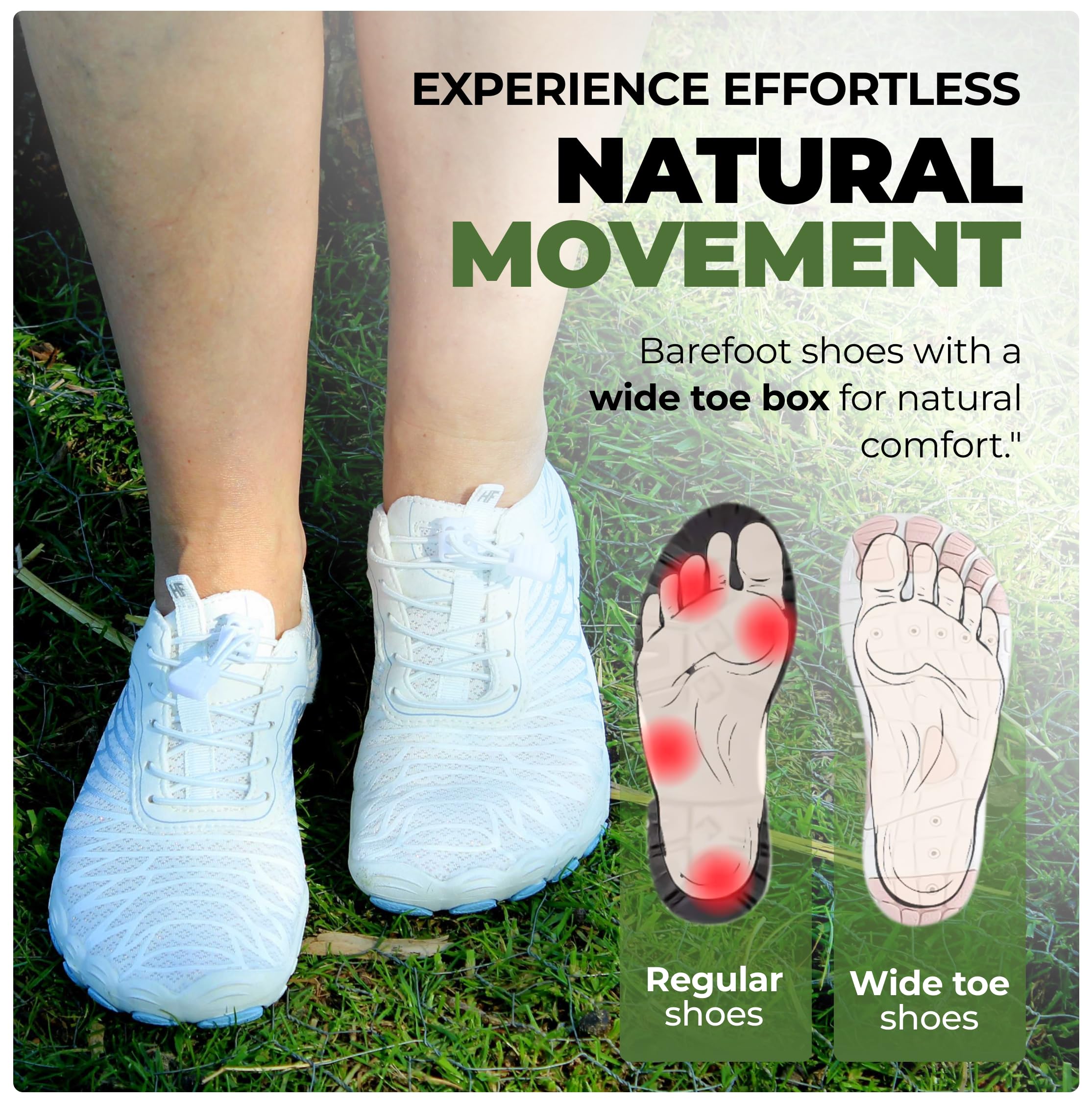 Hike Footwear Lazuli Pro - Healthier and Comfortable Feet with Barefoot Shoes, Lightweight Flexible, Arch Support, Wide Walking Shoes (Unisex) White - Pink