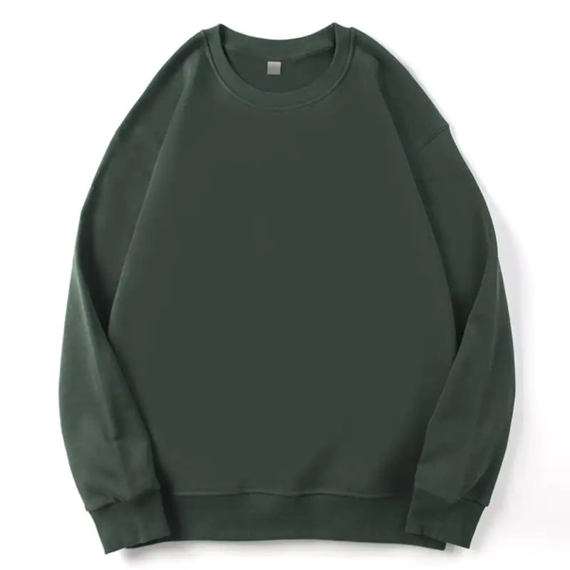 Men's Long-Sleeved Loose Solid Color Terry Sweater