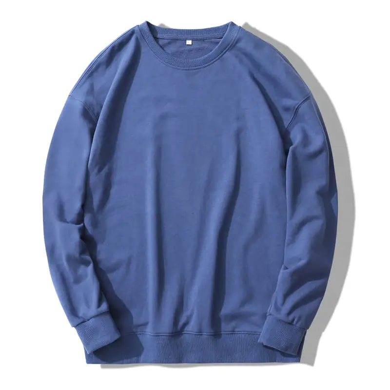 Men's Long-Sleeved Loose Solid Color Terry Sweater