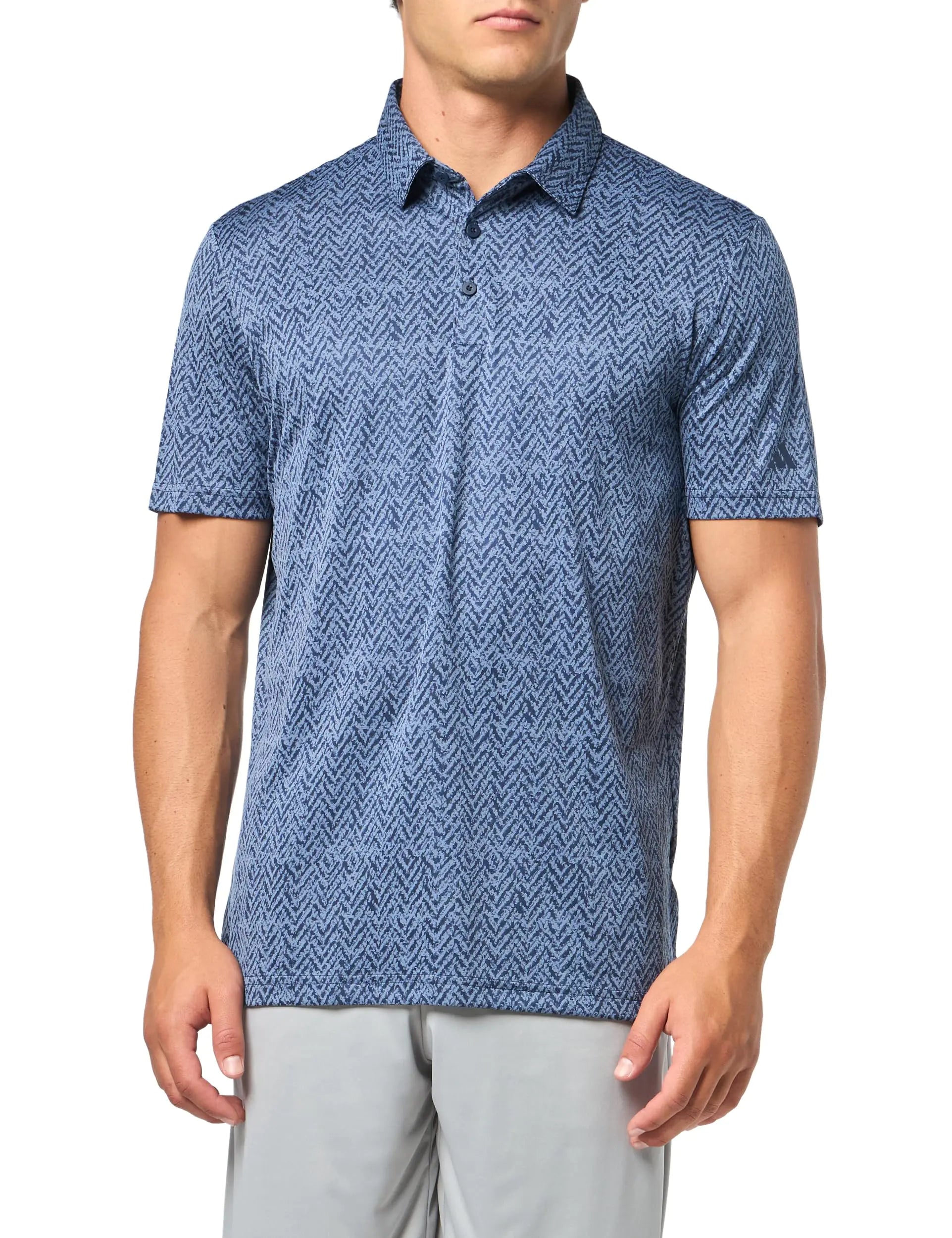 adidas Mens Ultimate365 Jacquard Polo Shirt Conavy