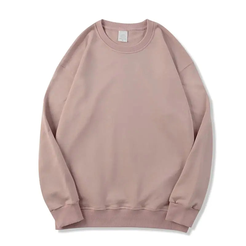 Men's Long-Sleeved Loose Solid Color Terry Sweater