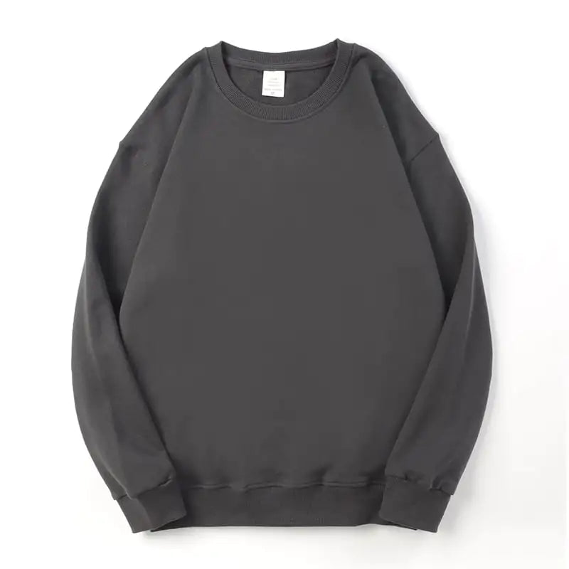 Men's Long-Sleeved Loose Solid Color Terry Sweater