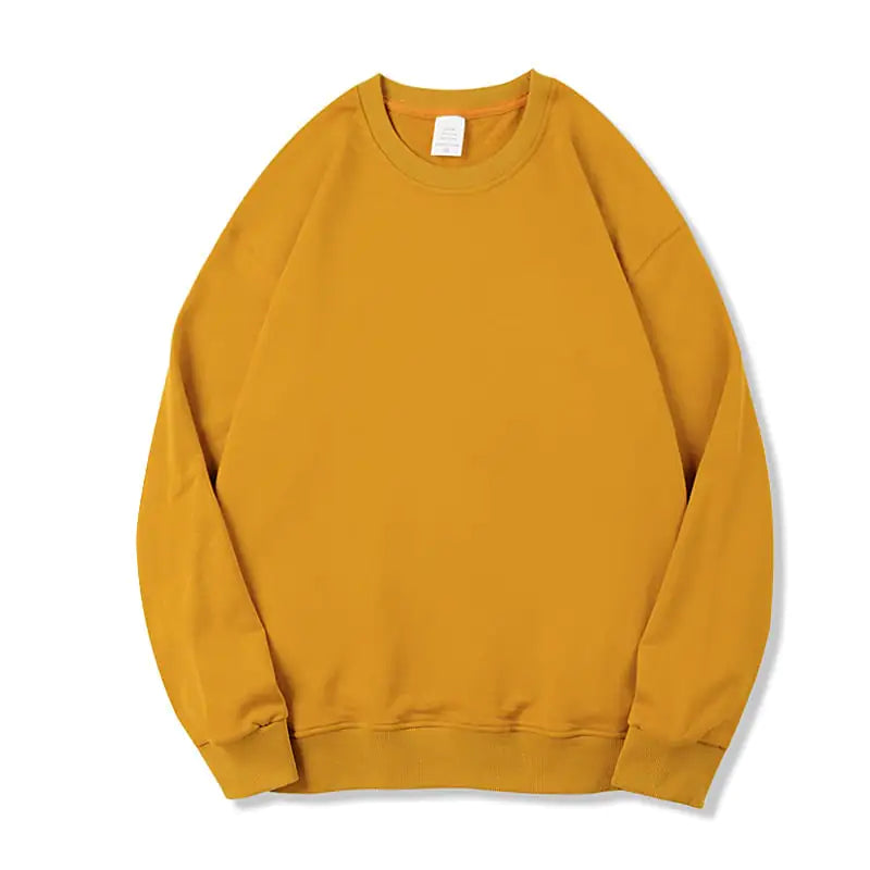 Men's Long-Sleeved Loose Solid Color Terry Sweater