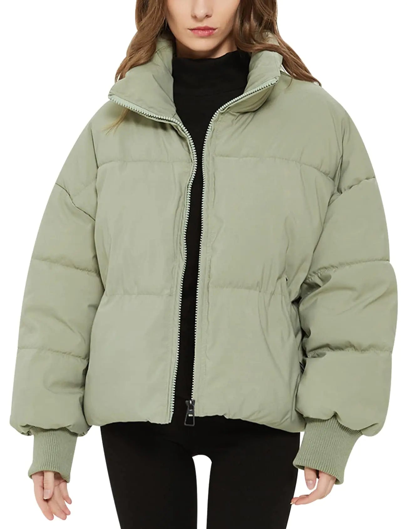Frosty Zip Puffer Coats for Women 2025