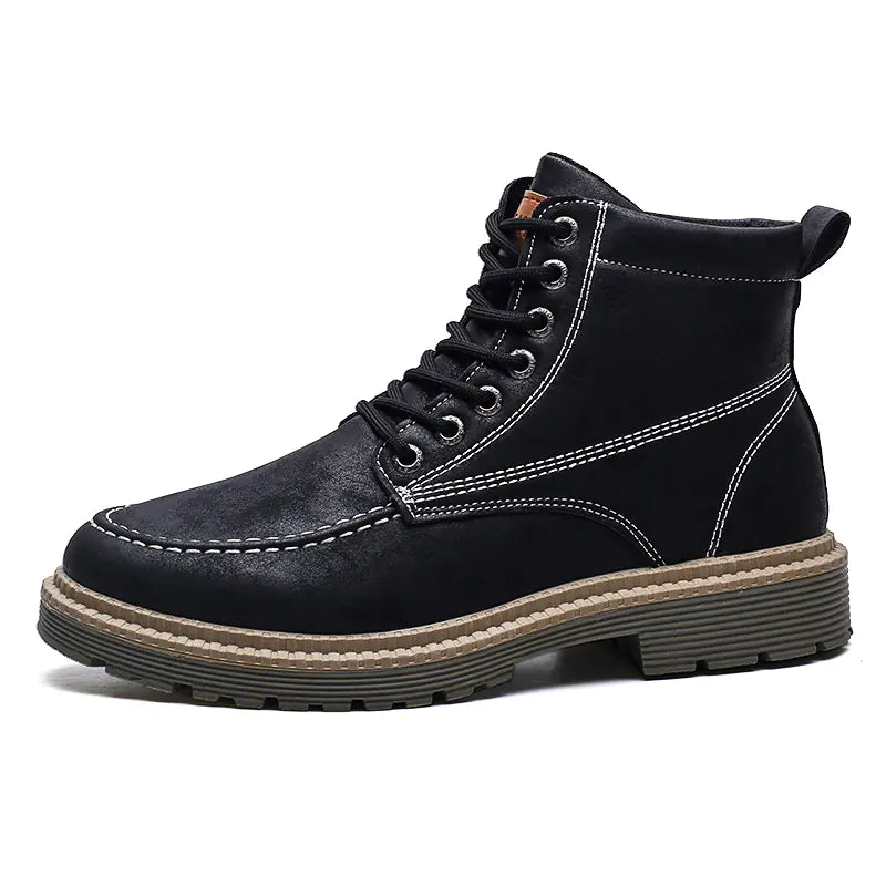 Men's Retro Fashion Casual Leather Tooling Boots