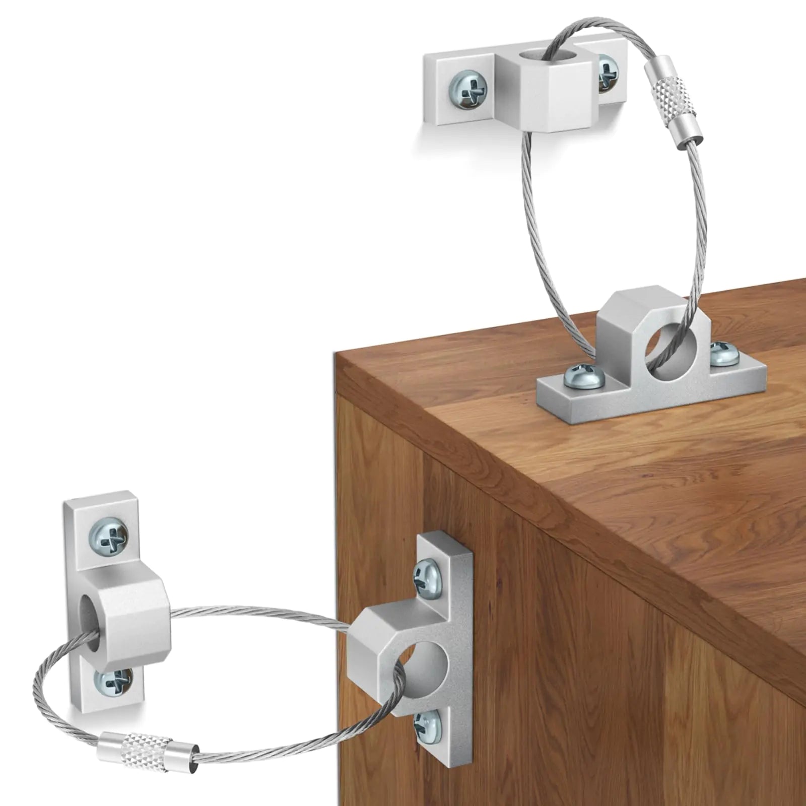 Furniture Anchors 12 Pack Anti Tip Furniture Anchors for Baby Proofing kit Toddler Safety Furniture Wall Anchor Earthquake Straps for Cabinets Dresser