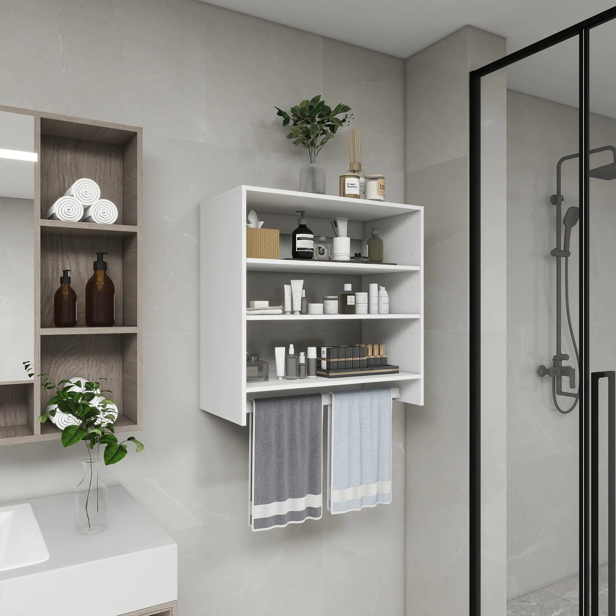 B1 Modern Wall-Mount Closet Organizer: Efficient Storage System